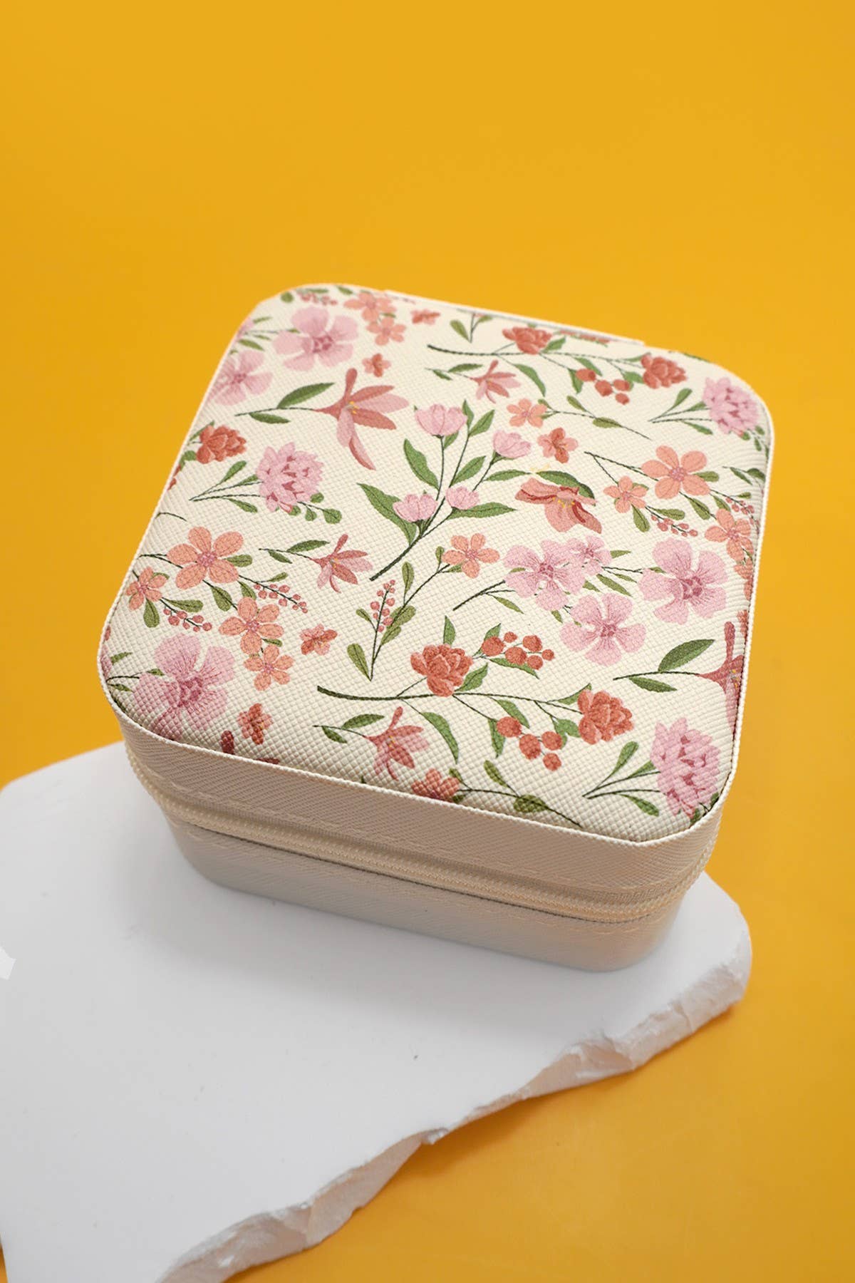 Floral Travel Jewelry Box