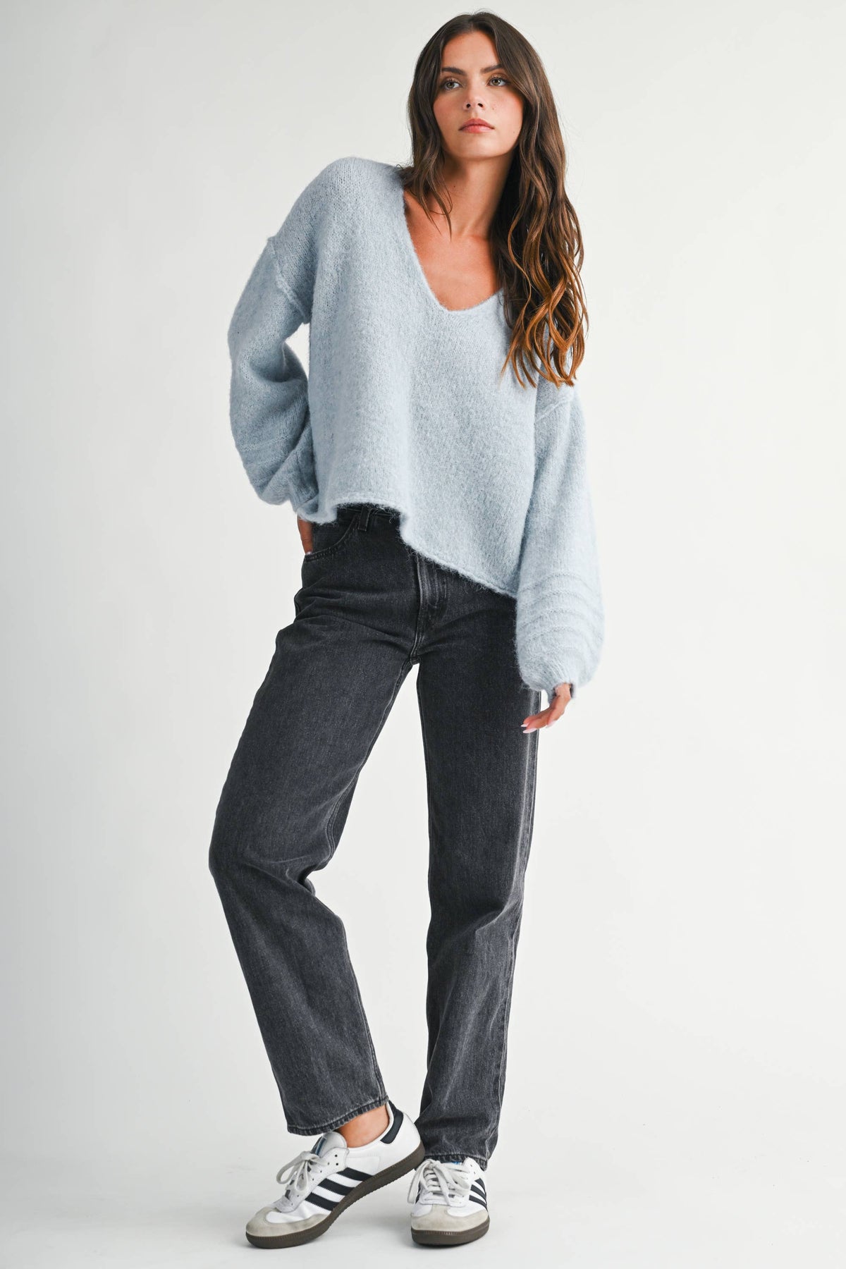 Brushed V-Neck Sweater