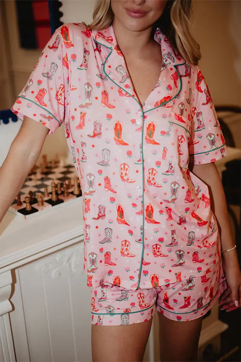 Boots & Roses Matching Pajama Sets