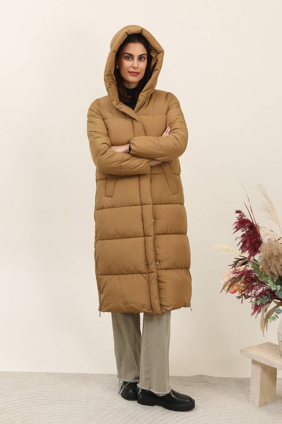 Long Quilted Down Jacket