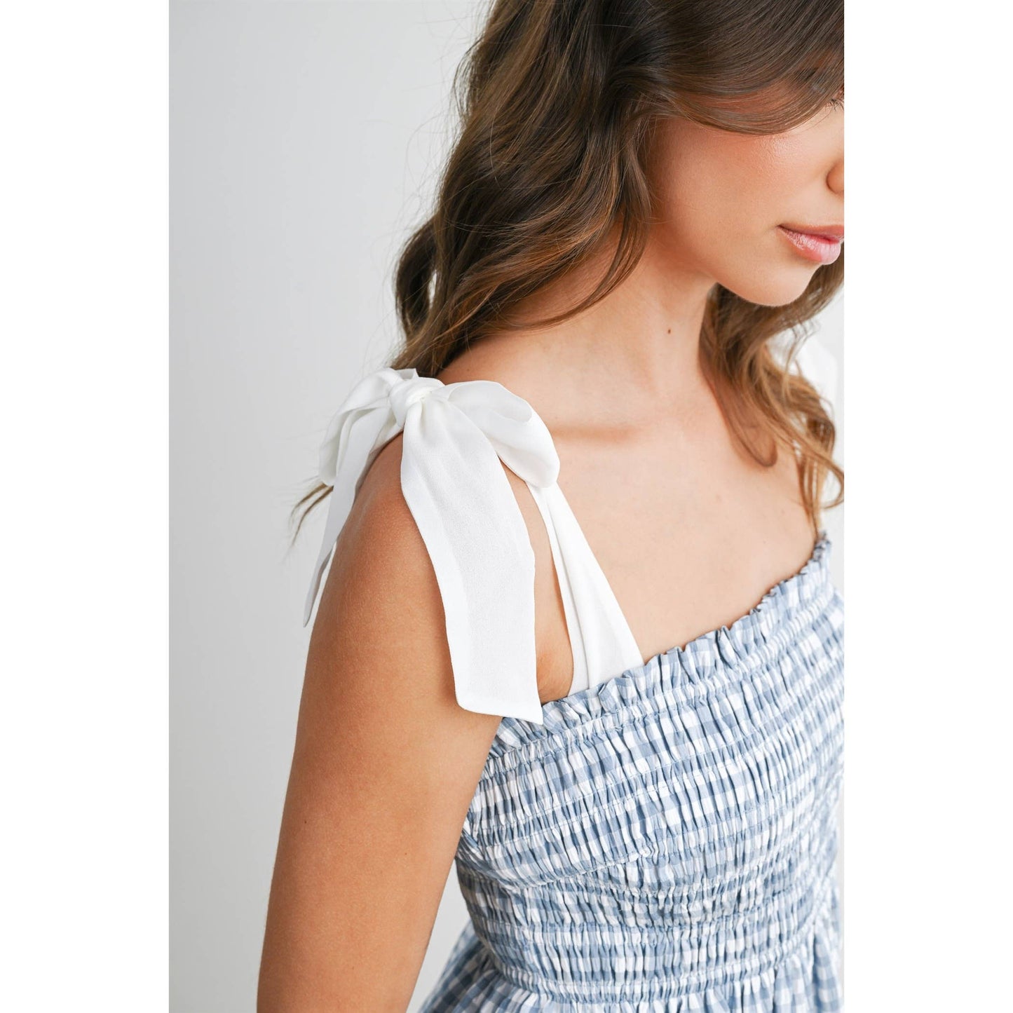 Tie Strap Gingham Mini Sundress