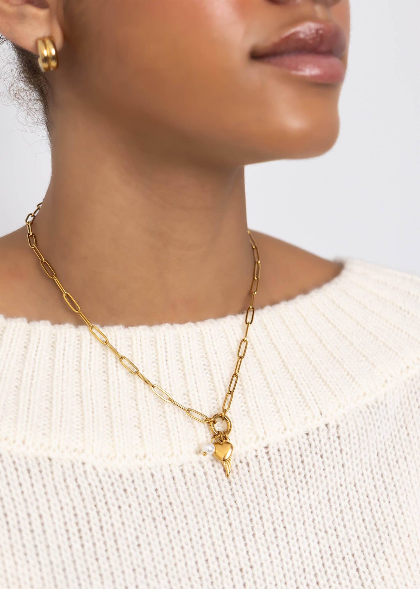 Angel Wing Interchangeable Charm Necklace