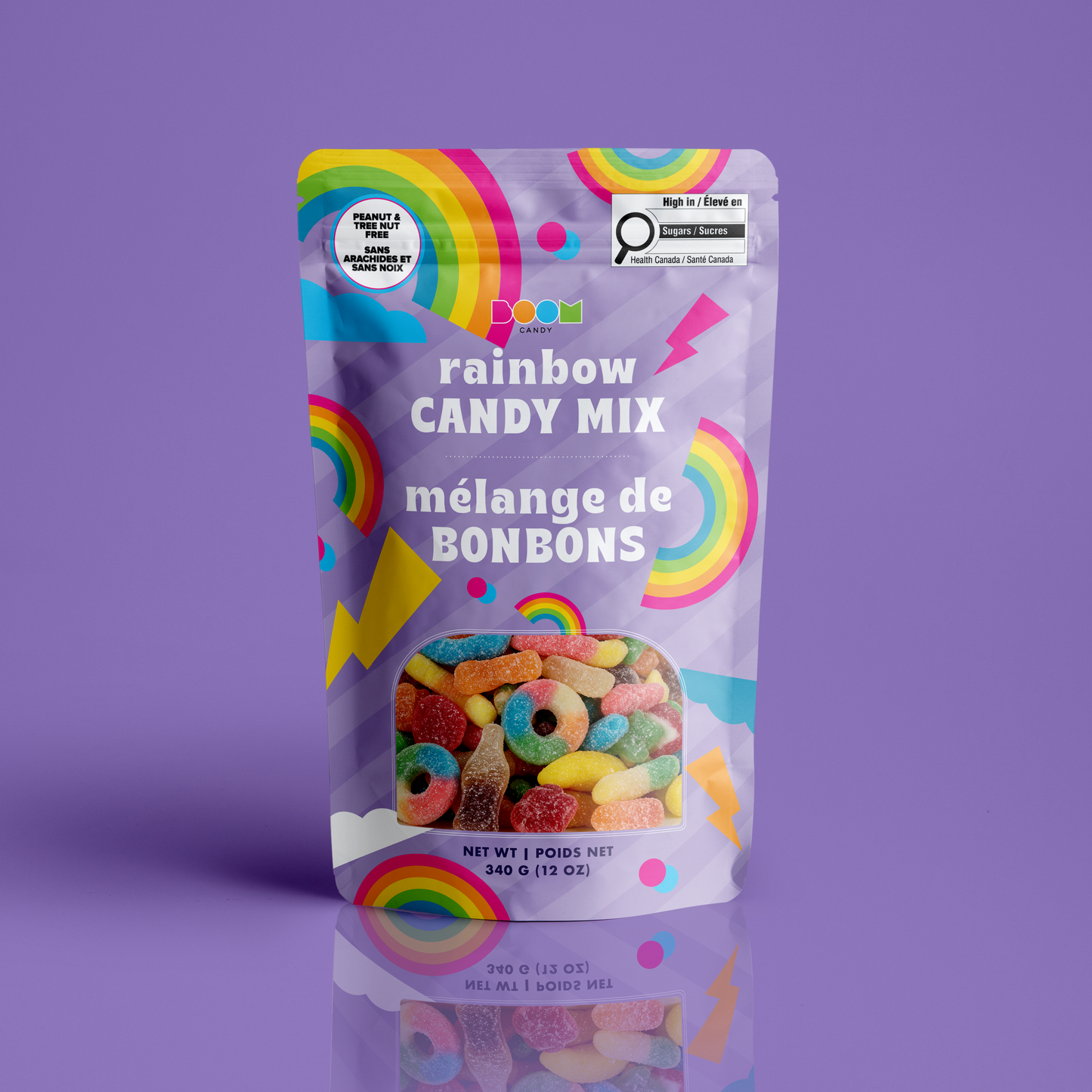 Rainbow Candy Mix | Assorted Sour & Gummy Candy | 340 g