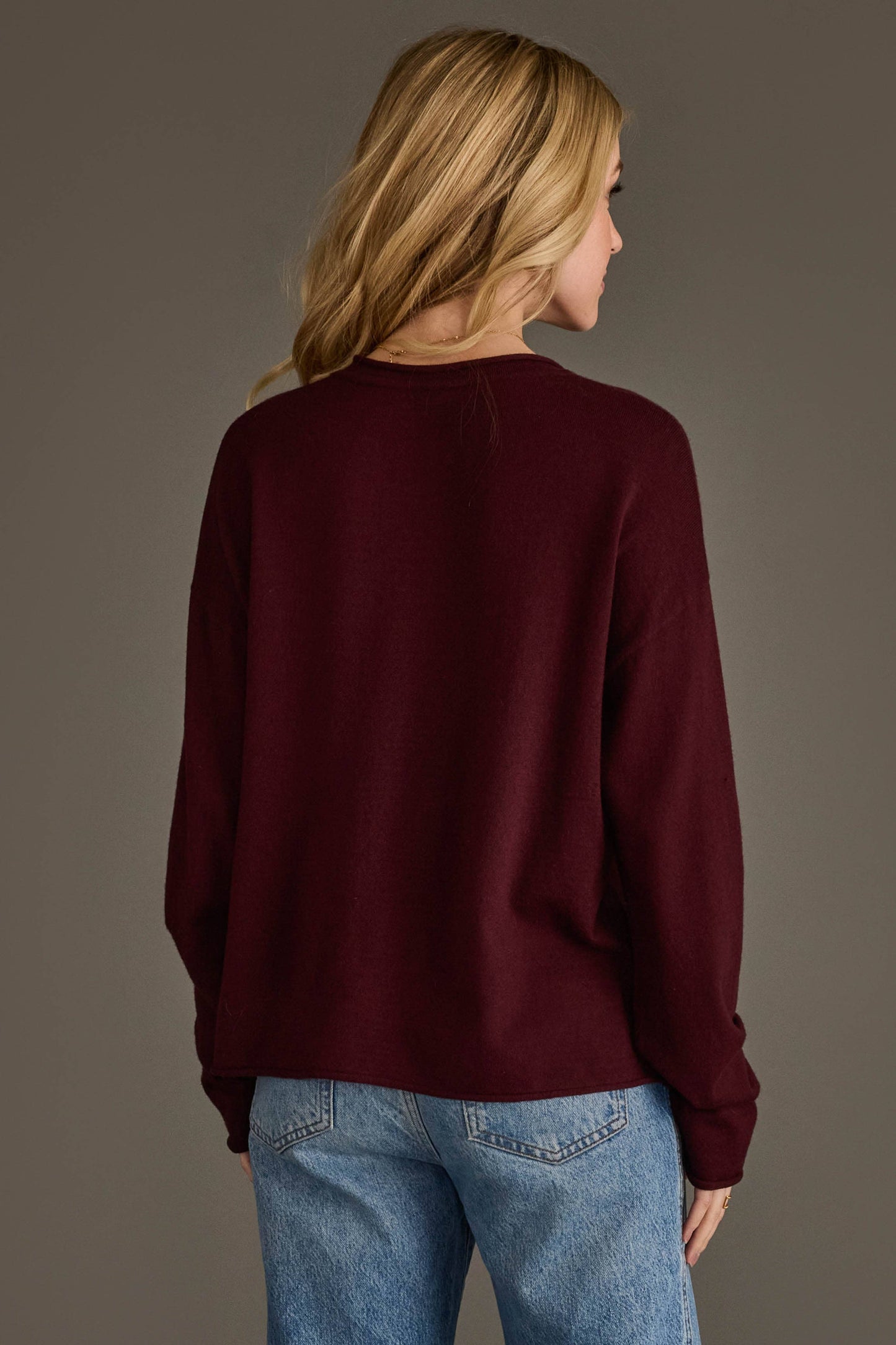 Burgundy Button Up Cardigan