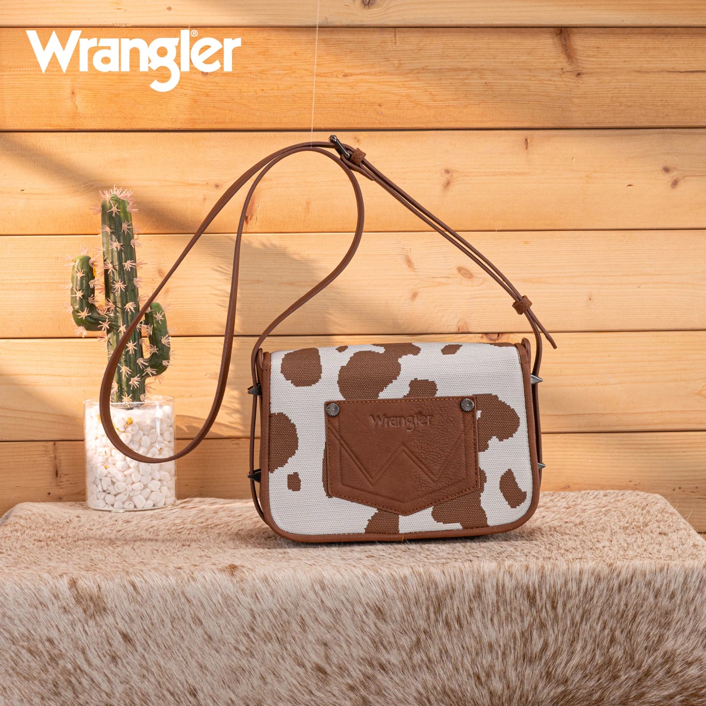 Wrangler Cow Print Crossbody