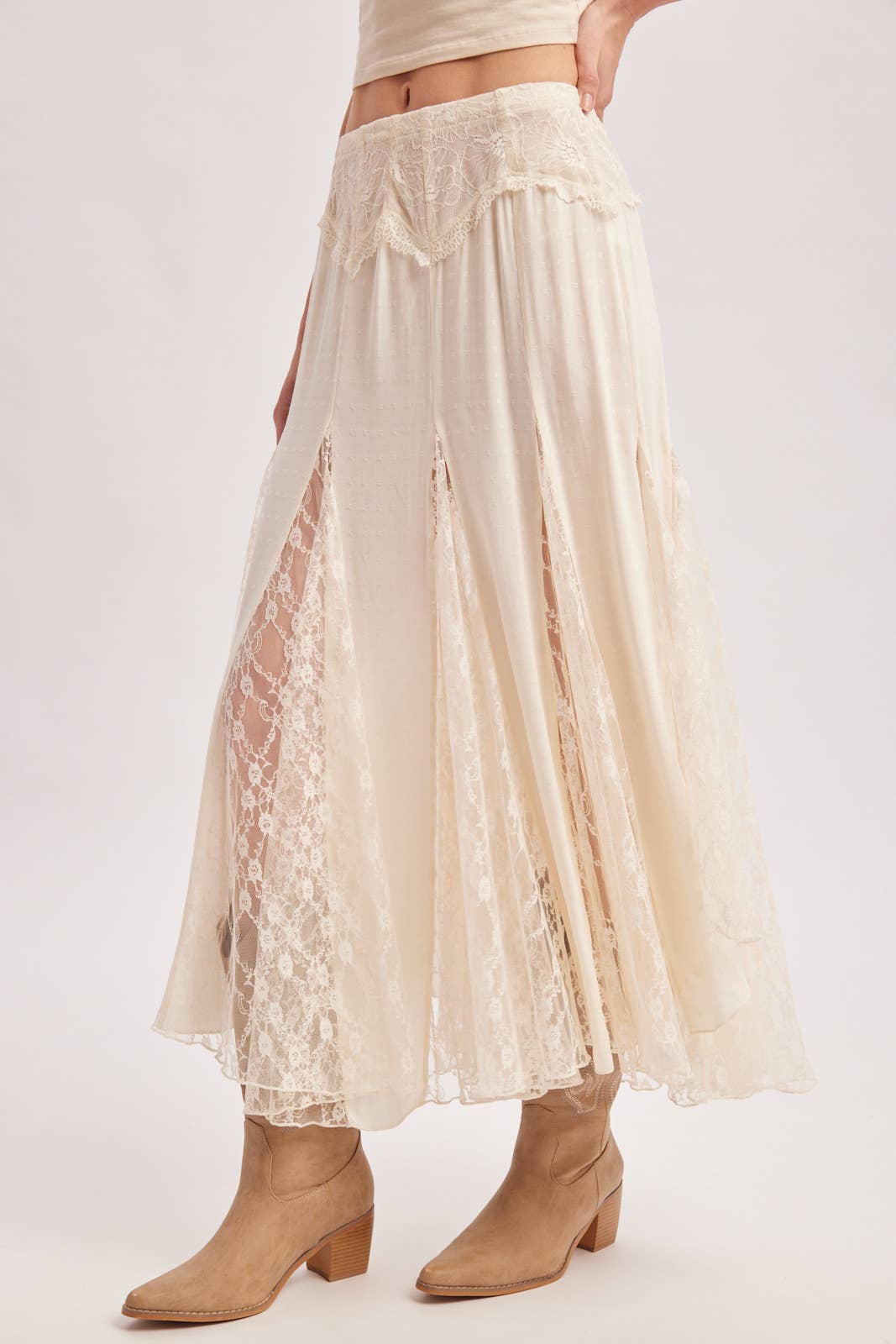 Flowy Lace Maxi Skirt