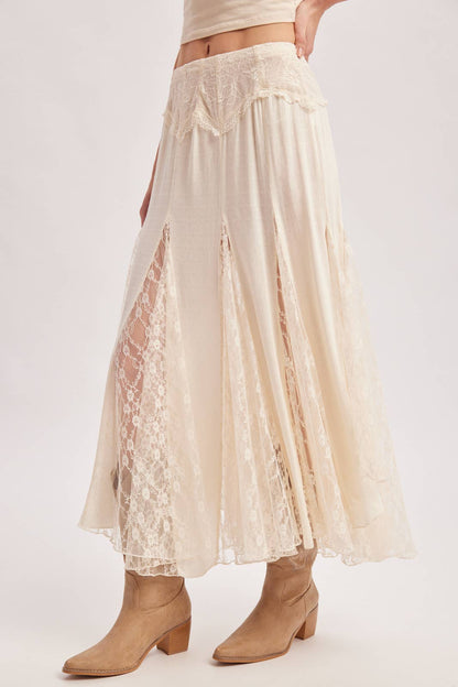 Flowy Lace Maxi Skirt