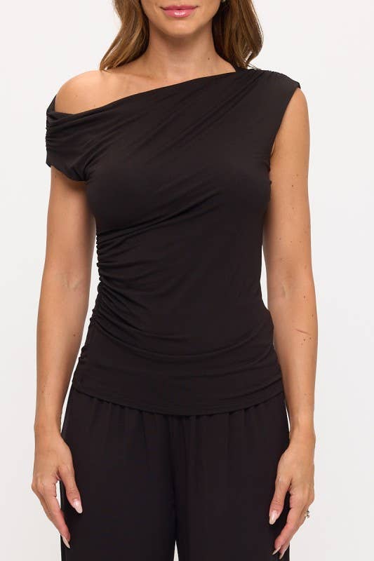 Ruched Off The Shoulder Top