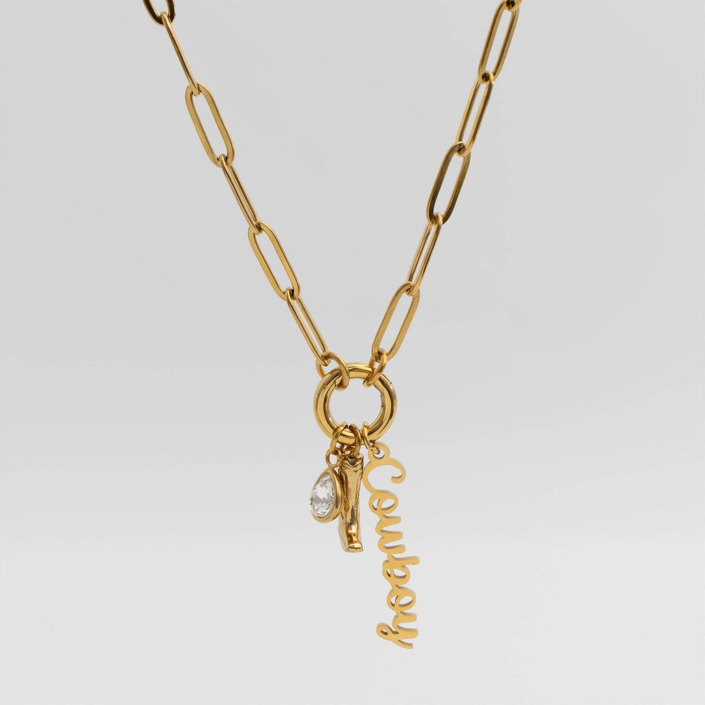 Cowboy Interchangeable Charm Necklace