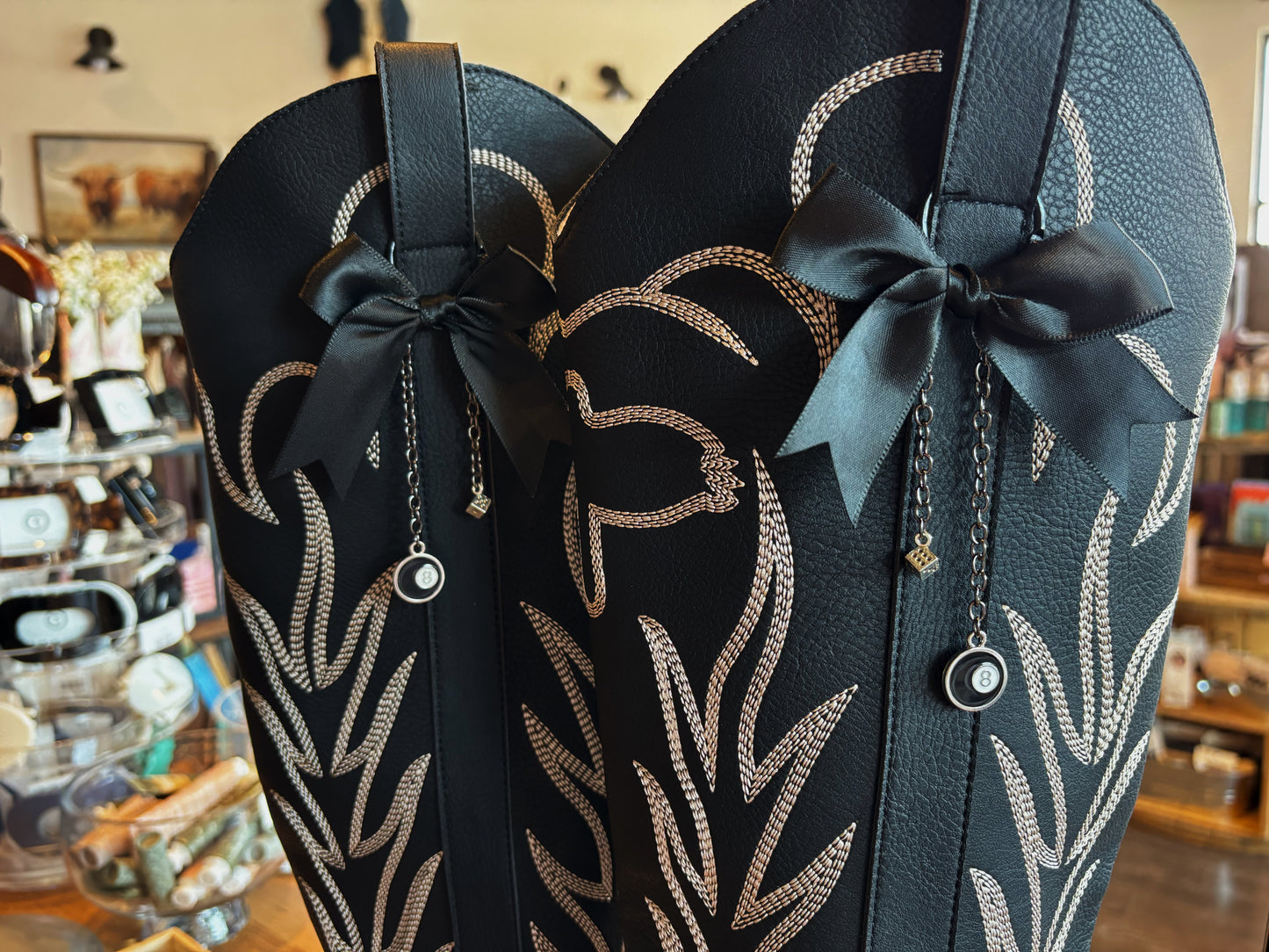 Gambling Boot and Bag Charm Set of 2