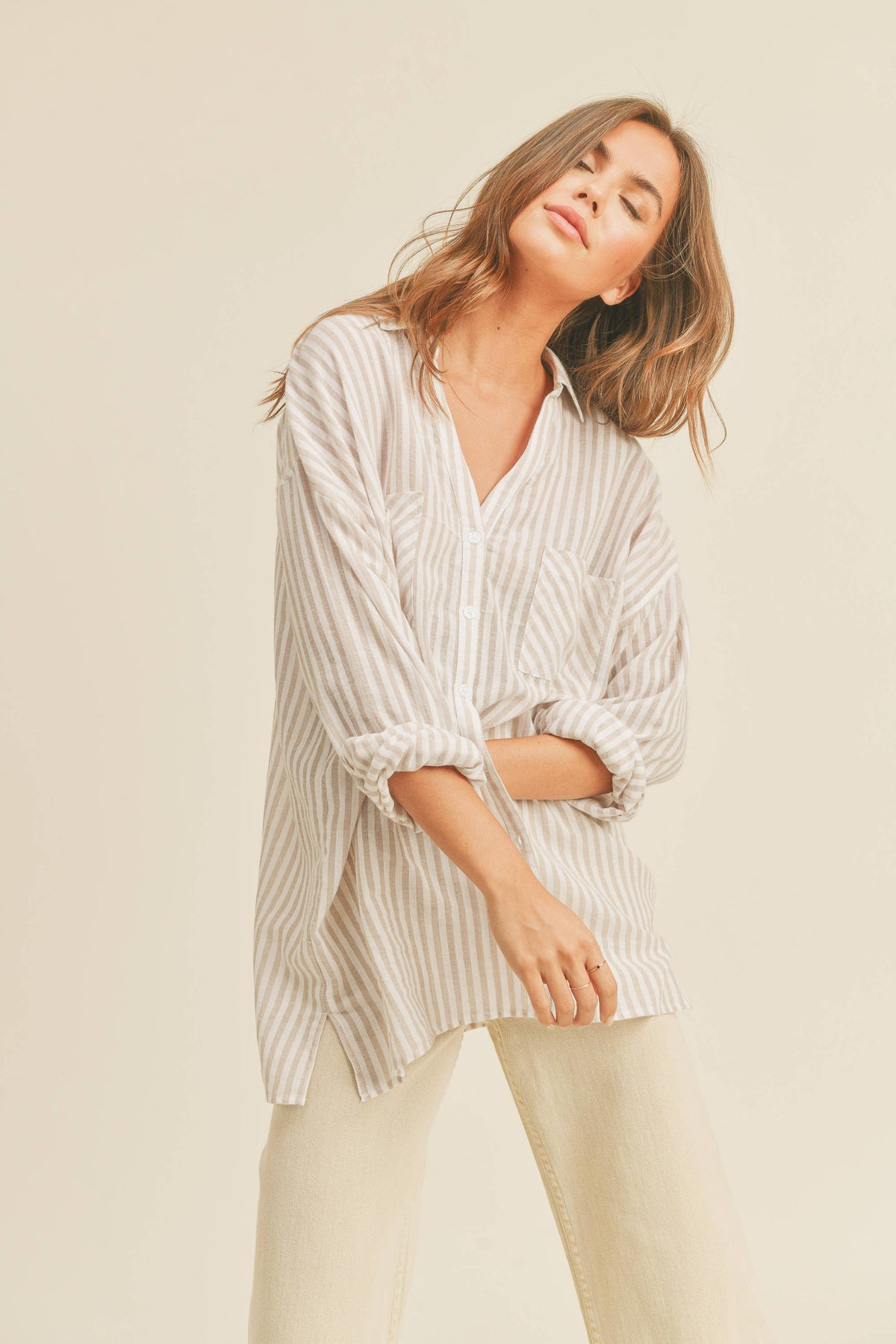 Sloane Striped Button Up