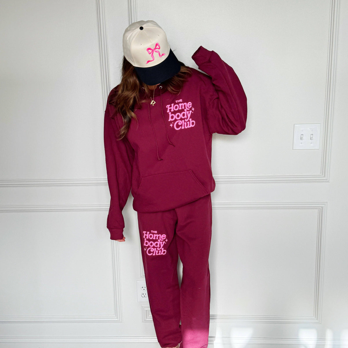 Puff Homebody Club Maroon Hoodie\Jogger set