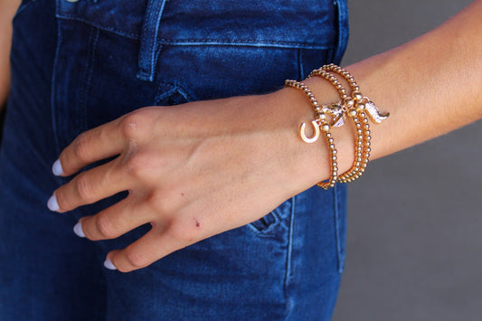 Bracelets w/ Horseshoe, Boot & Horse Head Charms