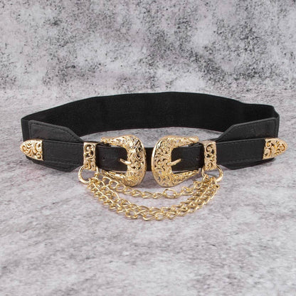 Double Buckle Chain Belt