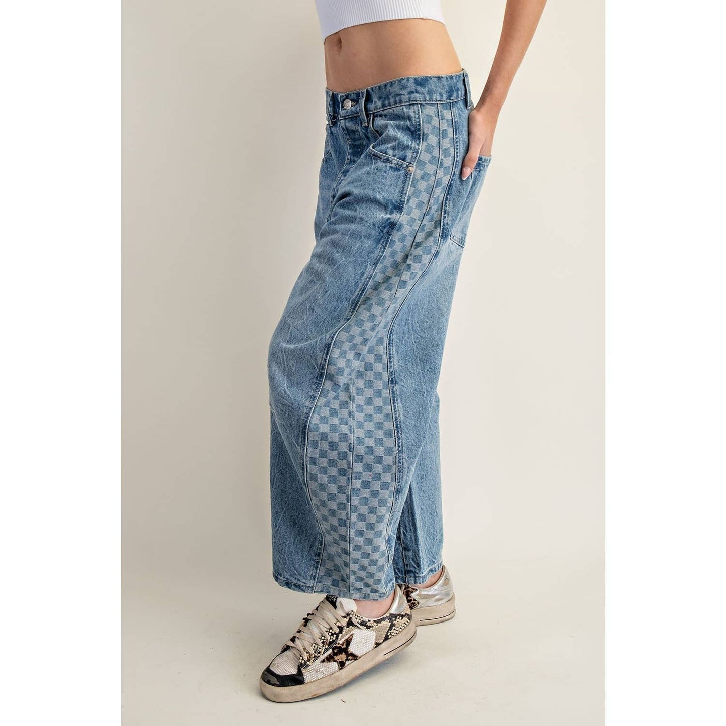 Denim Checker Jeans