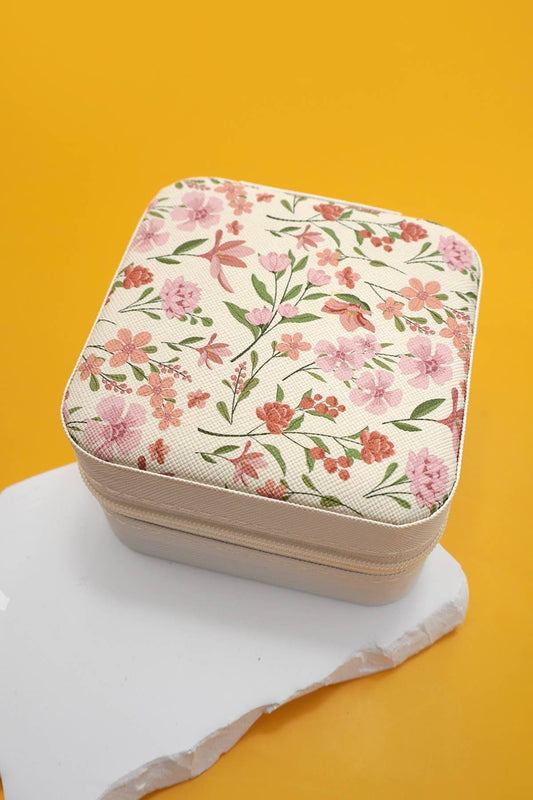 Floral Travel Jewelry Box