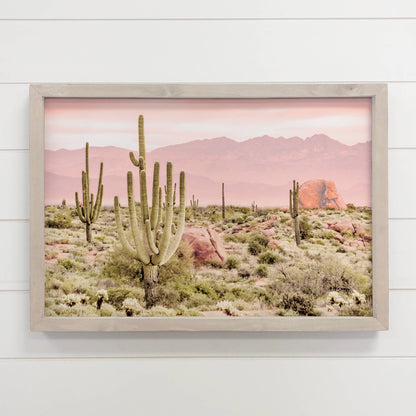 Pink Sky Desert Framed Photo