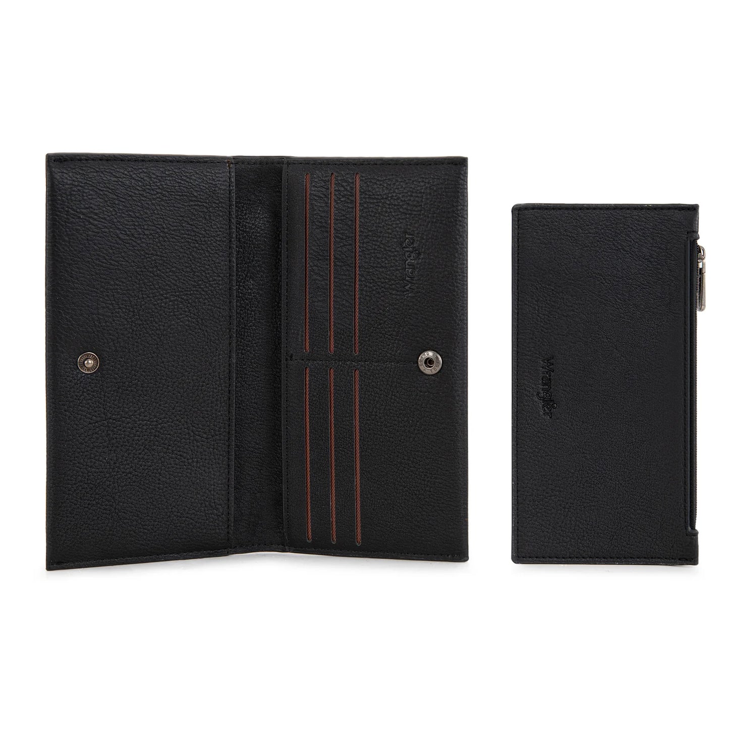 Wrangler Long Wallet with Detachable Zipper Pocket