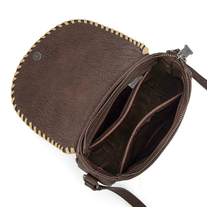 Hair-On Cowhide Saddle Crossbody