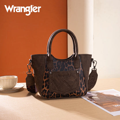 Wrangler Leopard Print Small Tote/Crossbody