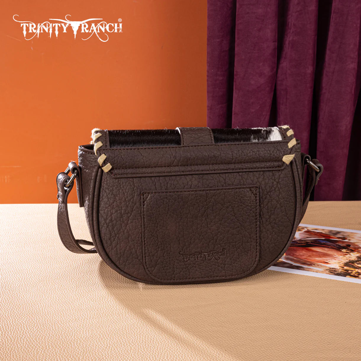 Hair-On Cowhide Saddle Crossbody