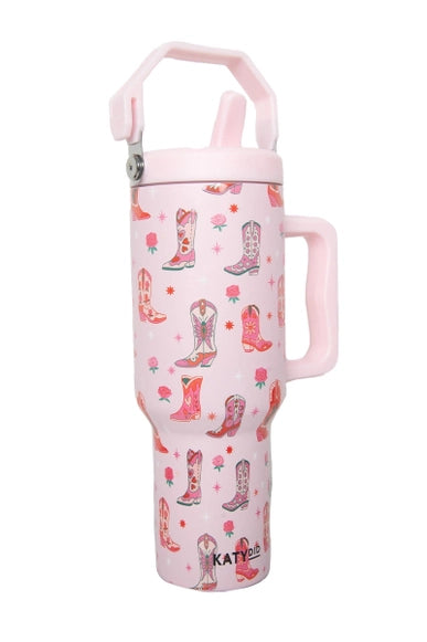 Boots and Roses Stainless Steel Tumbler