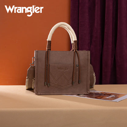 Wrangler Rope Detail Cow Print Crossbody