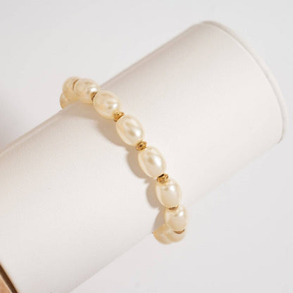 Large Pearl Stretch Bracelet