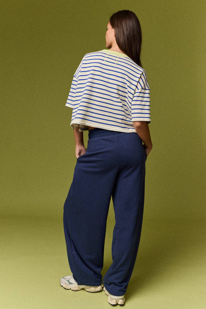 Henley Neck Stripe Top
