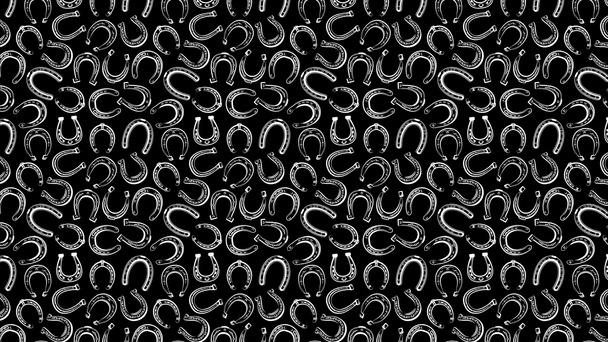 100% Silk Twilly Scarf with Horse Shoe Pattern: Red
