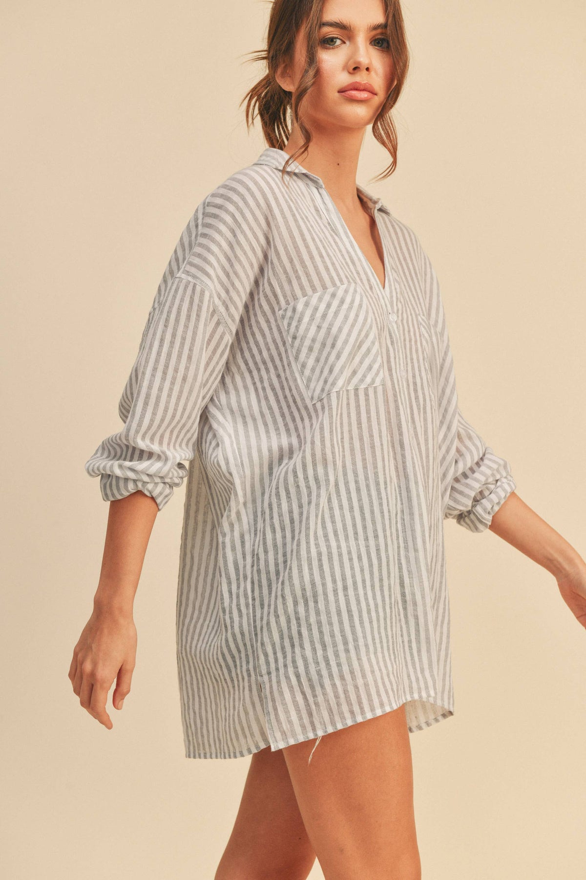 Sloane Striped Button Up