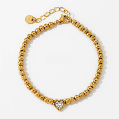 BEADED HEART BRACELET
