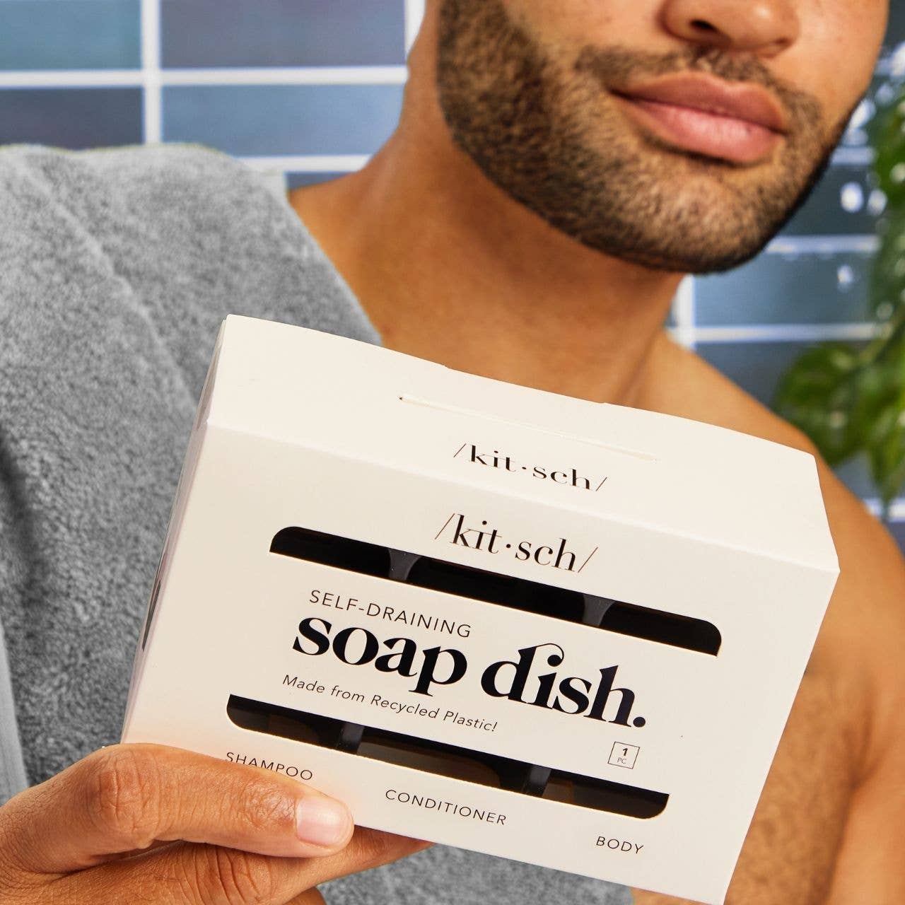 Self-Draining Soap Dish