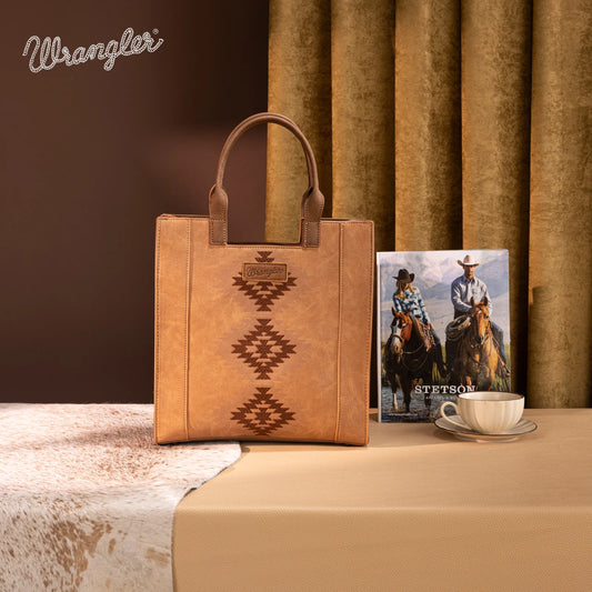 Wrangler Aztec Embroidered Crossbody/Tote Bag