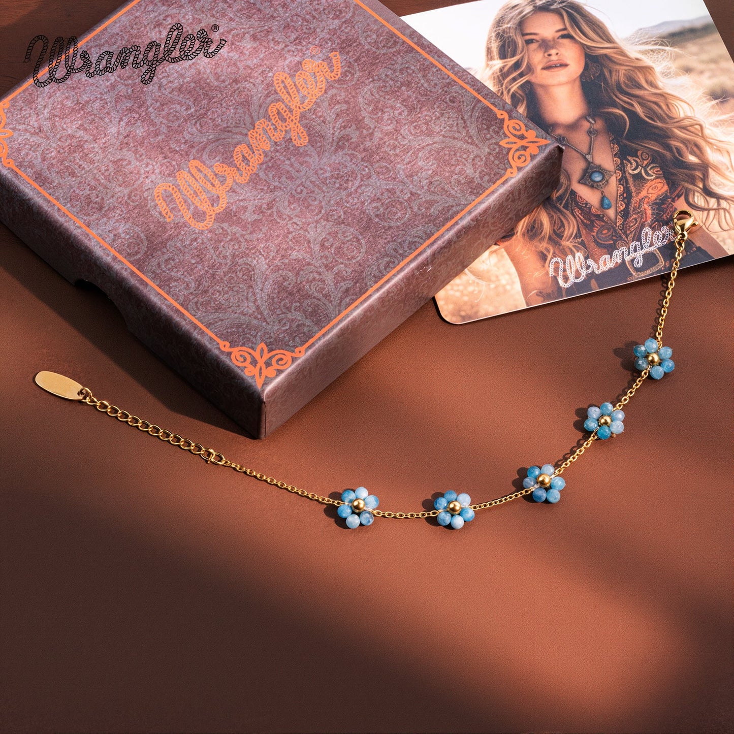 Wrangler Natural Stone Daisy Chain Bracelet