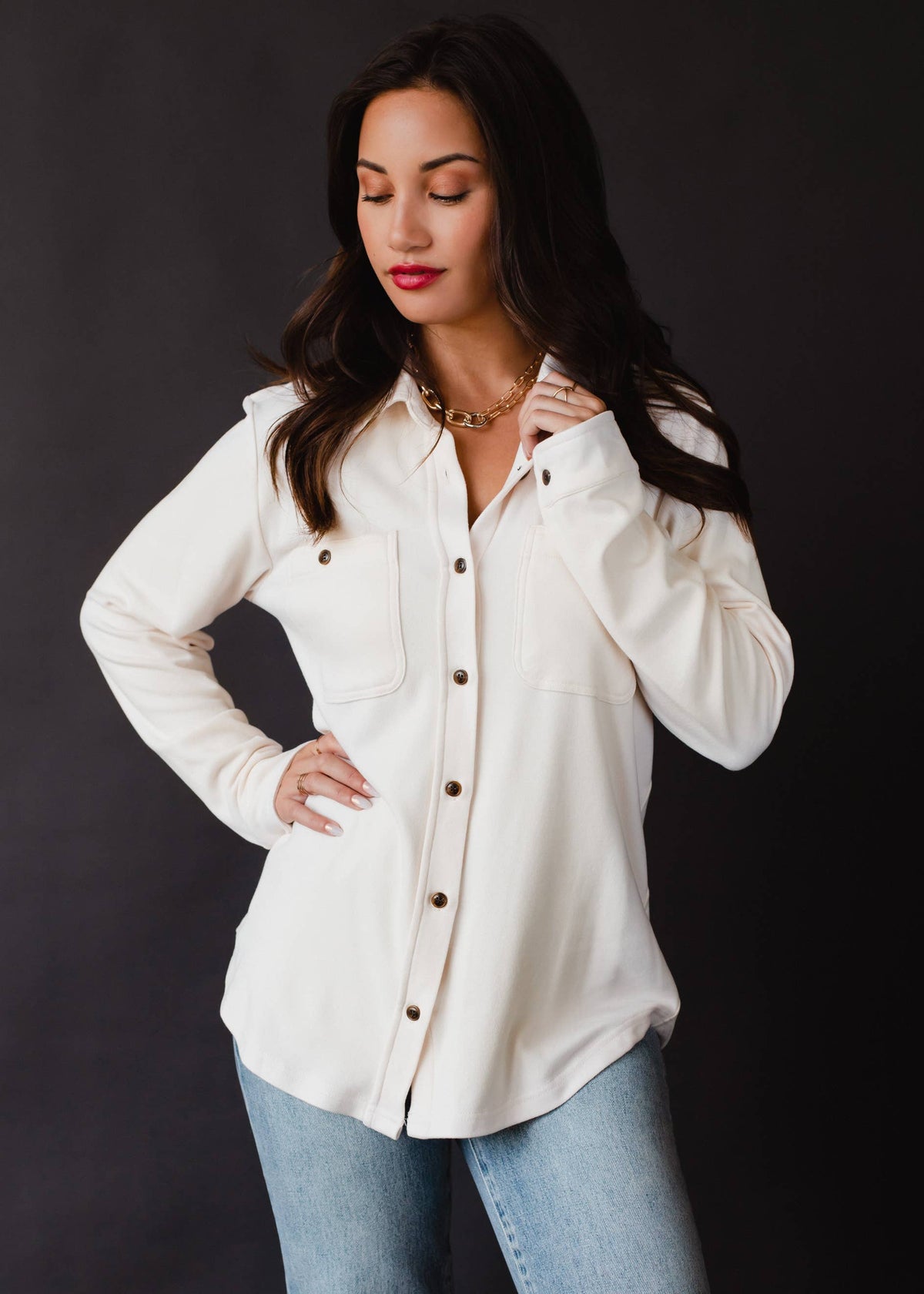 Ivory Button Up