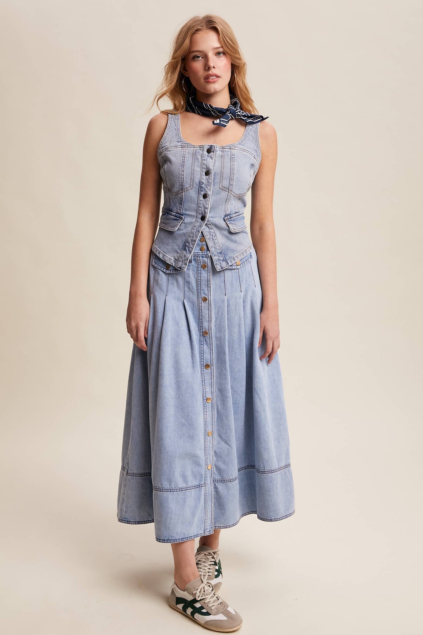Denim Corset Vest Top