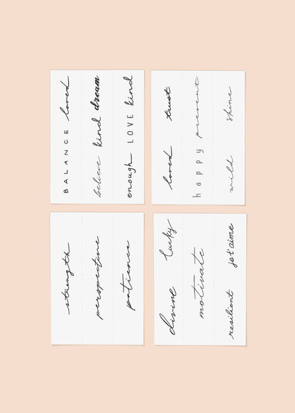 Statement Temporary Tattoo Pack