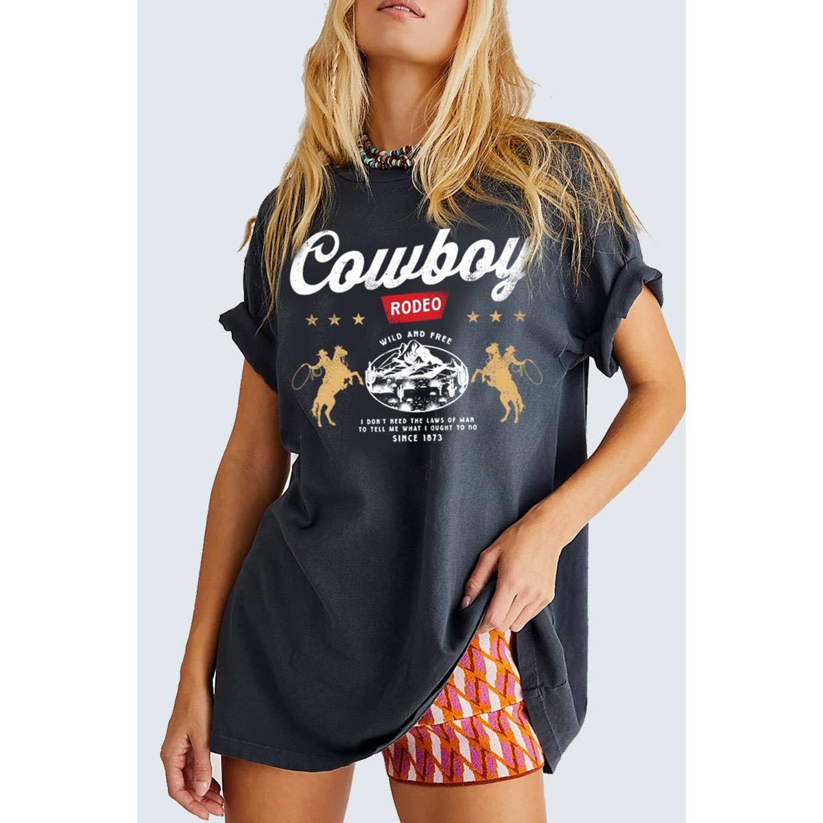 COWBOY RODEO OVERSIZED GRAPHIC TEE