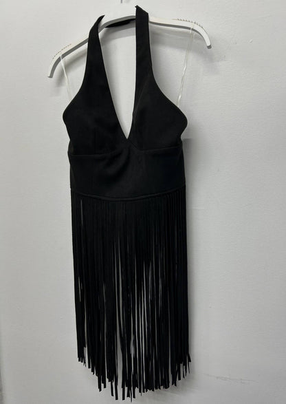 Long Fringe Halter Top