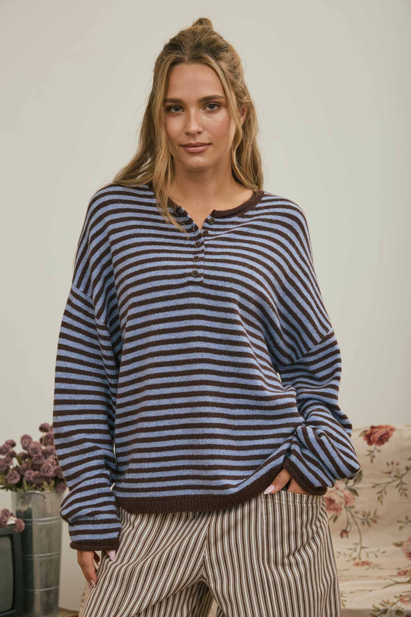 Henley Button Long Sleeve
