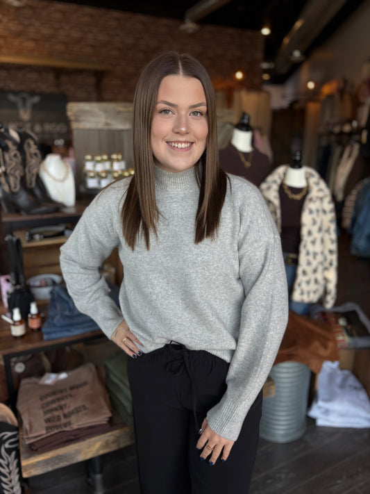 Daffodil Mock Neck Knit Sweater