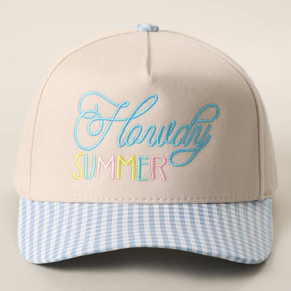 Howdy Summer Embroidered Trucker Hat