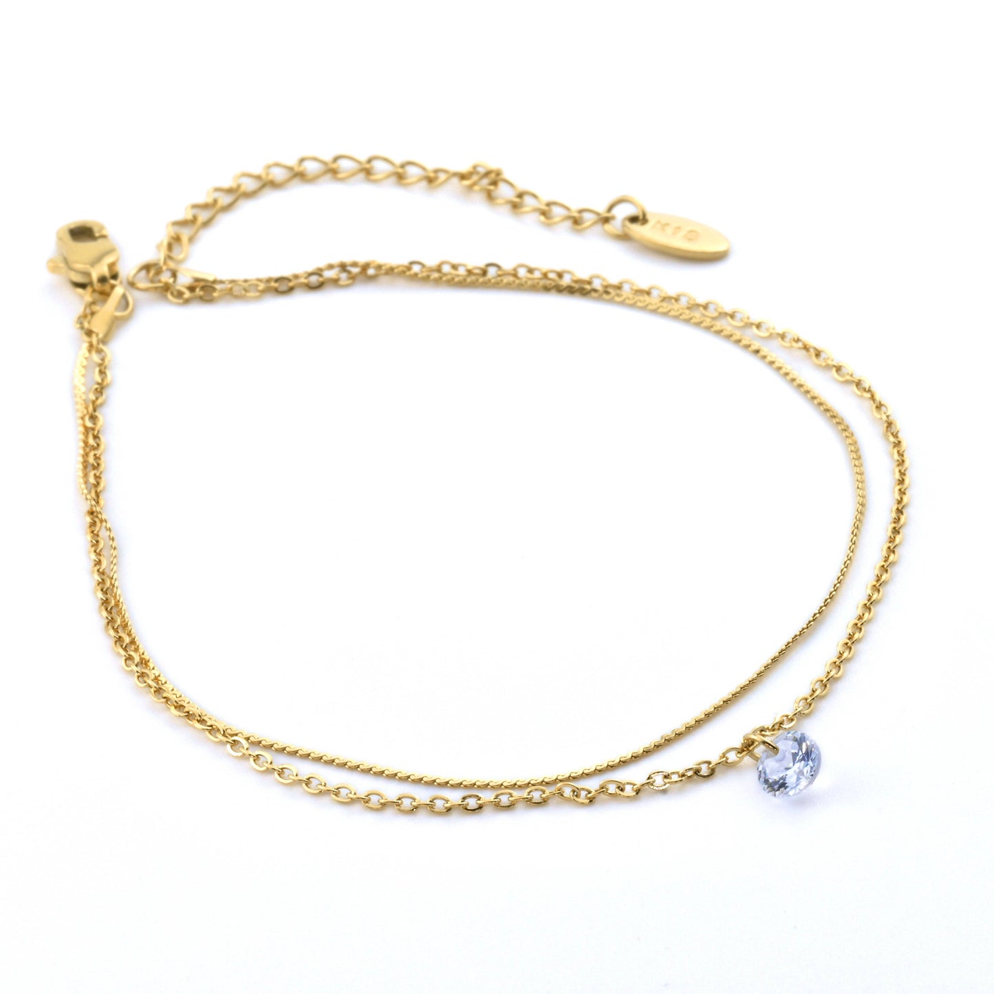 Dainty Layered Gold Anklet