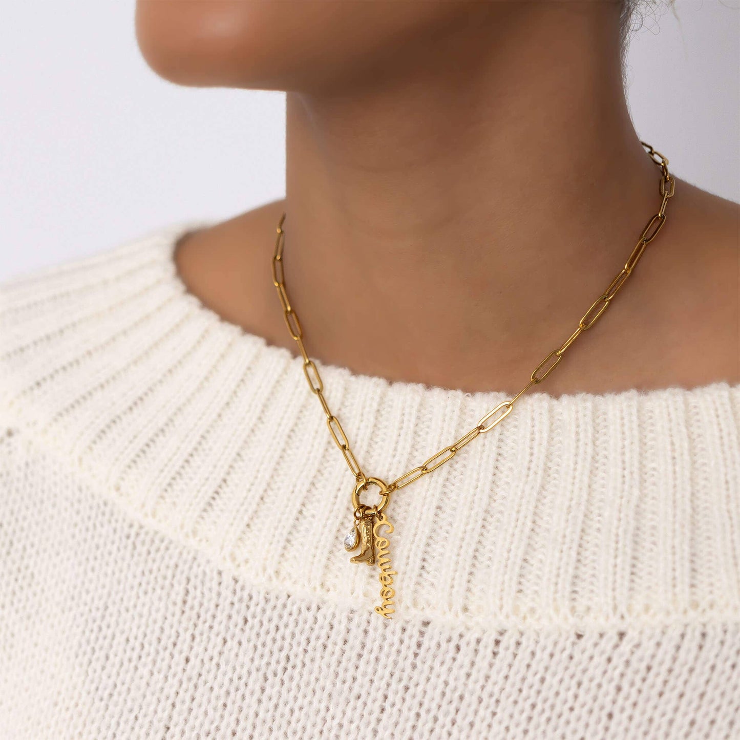 Cowboy Interchangeable Charm Necklace