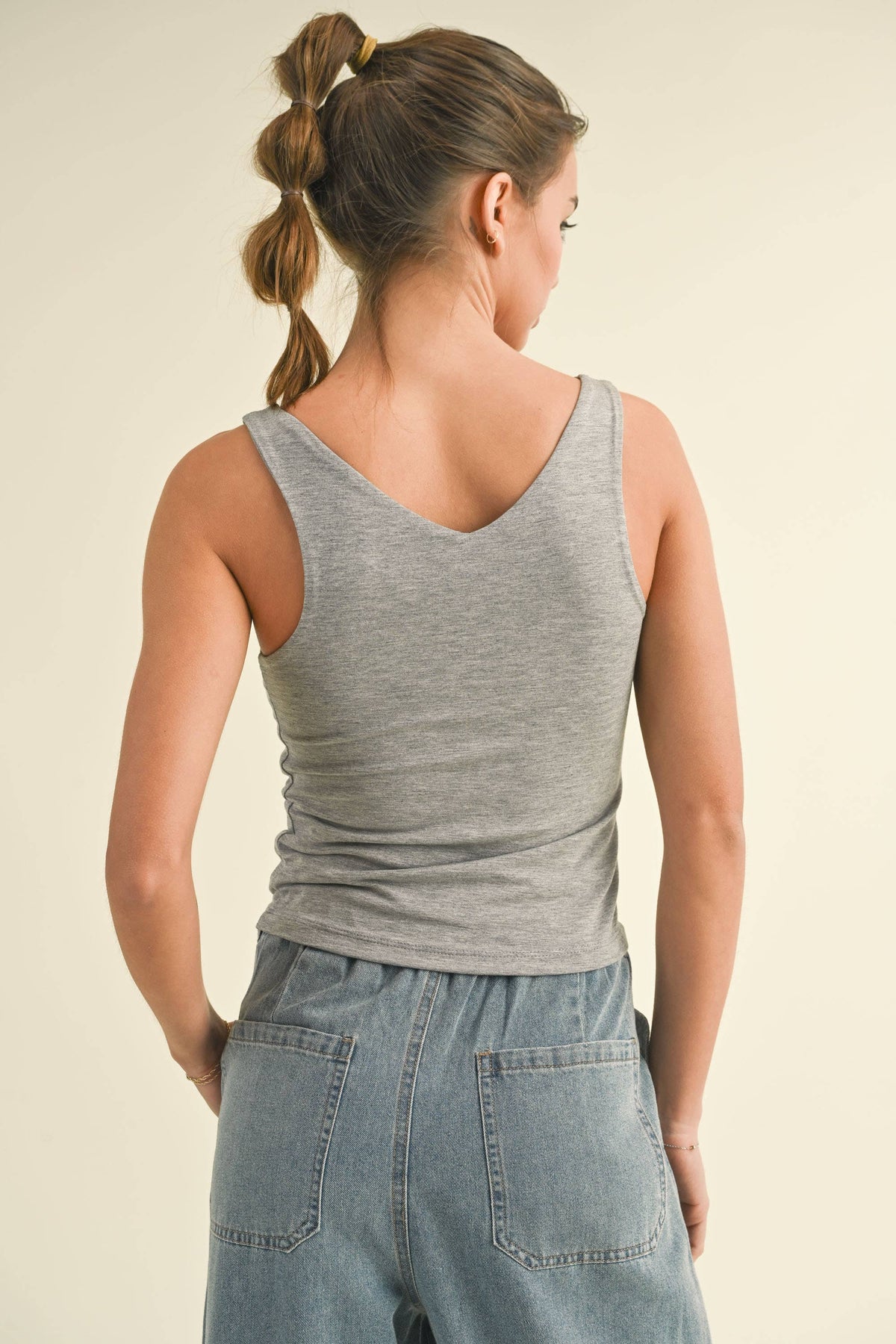 Double Layered V-Neck Tank