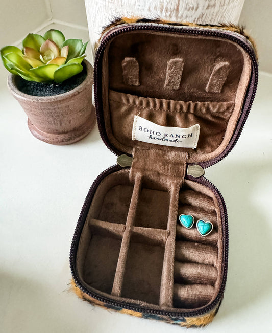 Mini Cowhide Jewelry Box