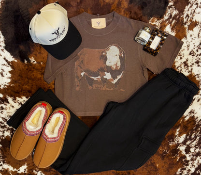 The Hereford Bull Crop Tee