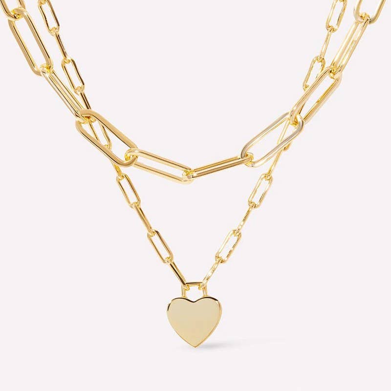Double Layer Heart Necklace