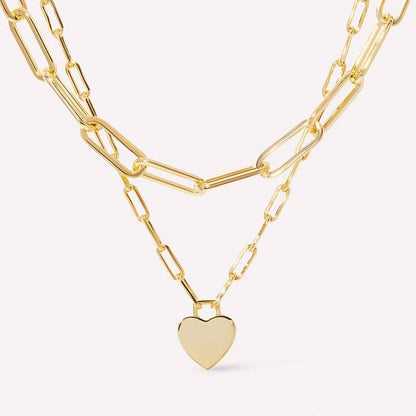 Double Layer Heart Necklace